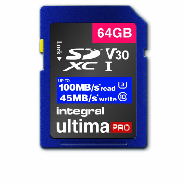 NEDIS Carte Mémoire SD Haute Vitesse SDHC/XC V30 UHS-I U3 64GB