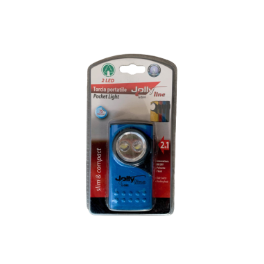 GBS JOLLY LINE Lampe Torche 2 led 75 heures d'autonomie Bleu