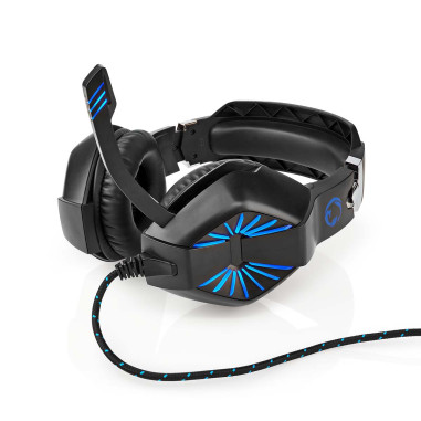 NEDIS Casque de jeu Tour d'oreille Stereo USB Type-A  Rabattable