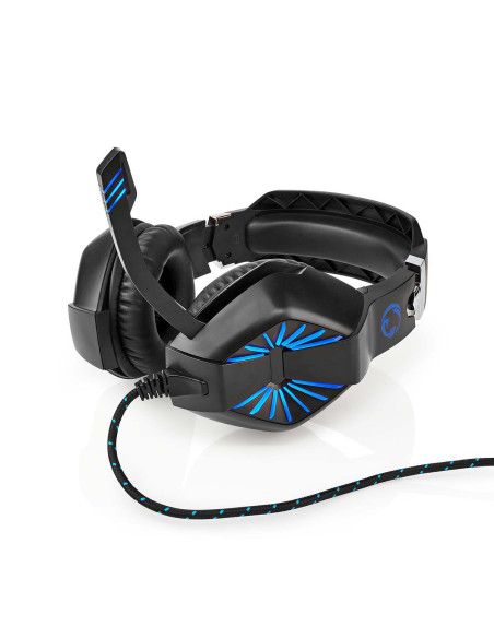 NEDIS Casque de jeu Tour d'oreille Stereo USB Type-A  Rabattable