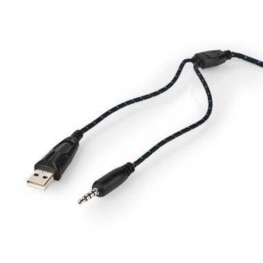 NEDIS Casque de jeu Tour d'oreille Stereo USB Type-A  Rabattable