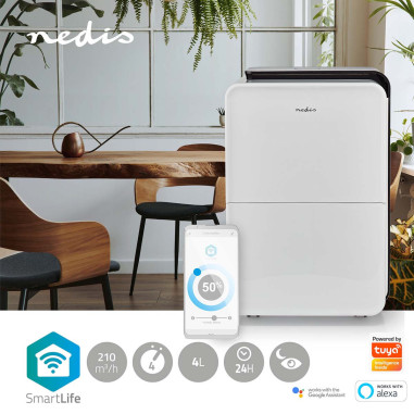 NEDIS Déshumidificateur SmartLife Wi-Fi  30 L/Jour Hygrostat Réglable