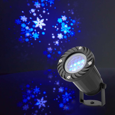 NEDIS Lumière Décorative Projecteur à LED pour Flocons De neige Intérieur Extérieur