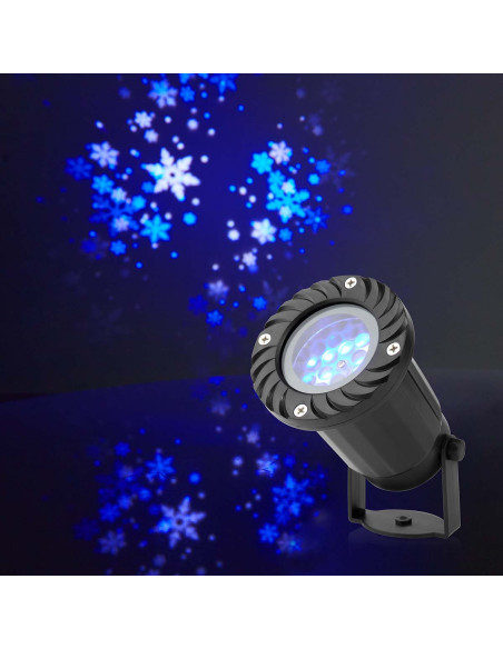 NEDIS Lumière Décorative Projecteur à LED pour Flocons De neige Intérieur Extérieur