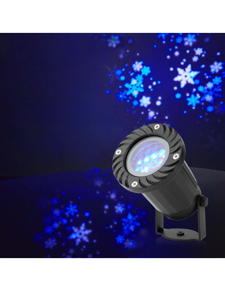 NEDIS Lumière Décorative Projecteur à LED pour Flocons De neige Intérieur Extérieur