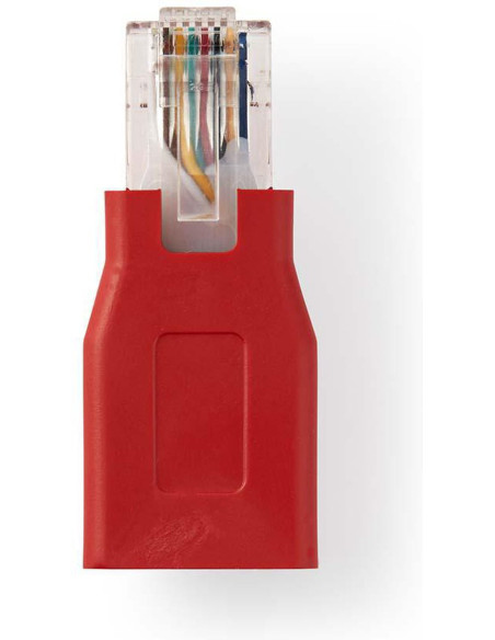 NEDIS Adaptateur de Réseau Croisé RJ45 Mâle - RJ45 Femelle