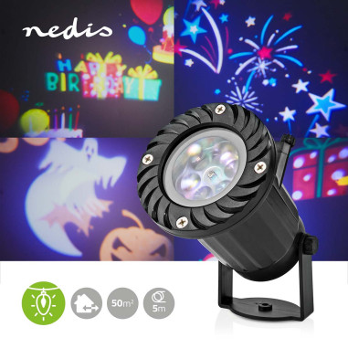 NEDIS Lumière Décorative Projecteur LED de Fête Noël Nouvel An Halloween Anniversaire