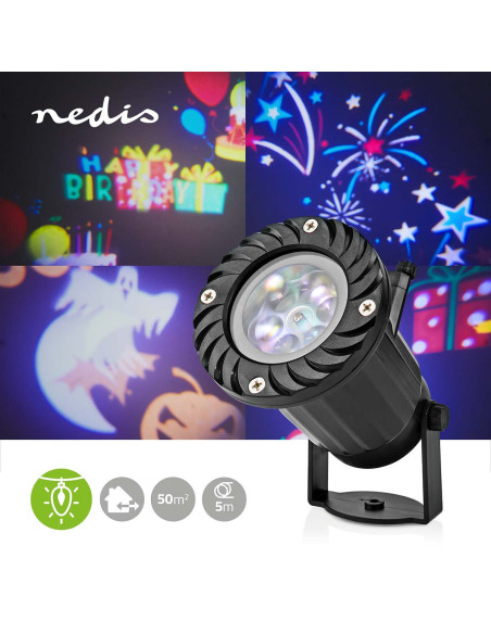 NEDIS Lumière Décorative Projecteur LED de Fête Noël Nouvel An Halloween Anniversaire