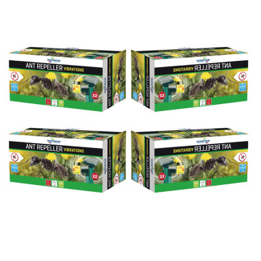 PACK WEITECH 4x Répulsif à fourmis à ultrasons Surface 2x400m² vibrations