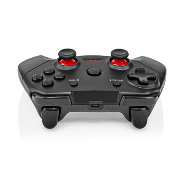 Manette De Jeu Sans Fil Nedis - 11 Boutons, Double Vibration, Pour PC - Confort Ergonomique, Noir