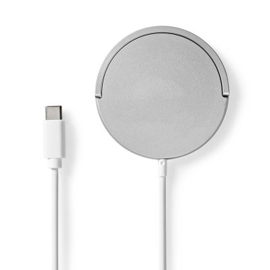 NEDIS Chargeur Sans Fil Support Blanc Charge Rapide