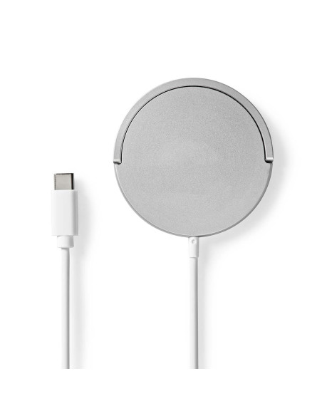 NEDIS Chargeur Sans Fil Support Blanc Charge Rapide