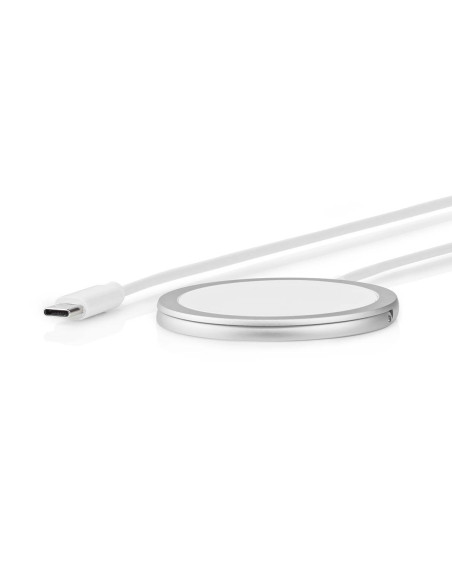 NEDIS Chargeur Sans Fil Support Blanc Charge Rapide