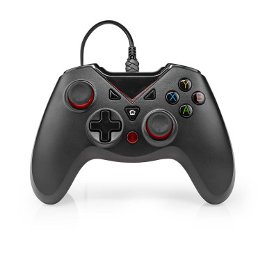 NEDIS Manette de Jeu Ergonomique Filaire Avec Câble USB Robuste