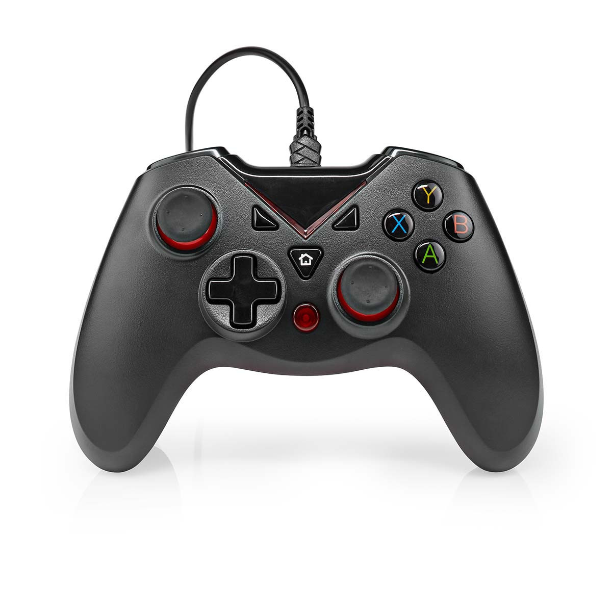 Manette De Jeu Sans Fil Nedis - 11 Boutons, Vibration, Compatible PC - Noir