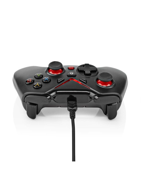 NEDIS Manette de Jeu Ergonomique Filaire Avec Câble USB Robuste