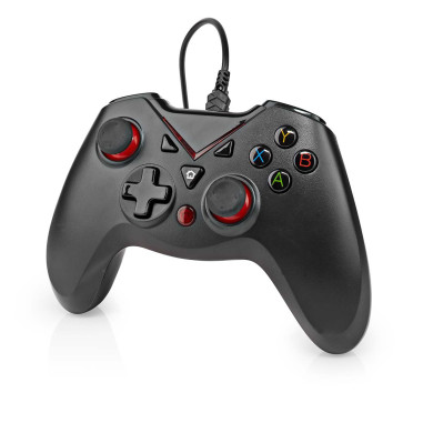 NEDIS Manette de Jeu Ergonomique Filaire Avec Câble USB Robuste