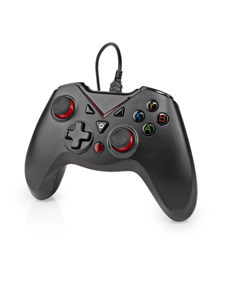 NEDIS Manette de Jeu Ergonomique Filaire Avec Câble USB Robuste