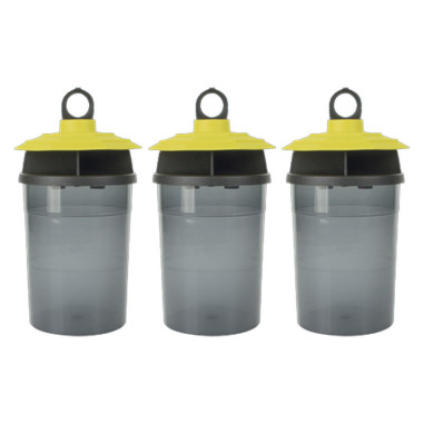 PACK 3 WEITECH FLY TRAP Pièges Mouches appât Intérieur/Extérieur