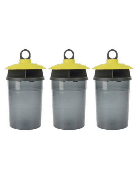 PACK 3 WEITECH FLY TRAP Pièges Mouches appât Intérieur/Extérieur