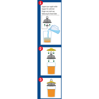 PACK 3 WEITECH FLY TRAP Pièges Mouches appât Intérieur/Extérieur