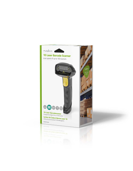 NEDIS Lecteur de Codes-Barres Laser Filaire Alimenté par Port USB