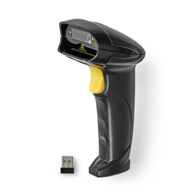 NEDIS Lecteur de Codes-Barres Sans Fil Laser Linéaire 1D Alimenté Par Pile Ou Port USB