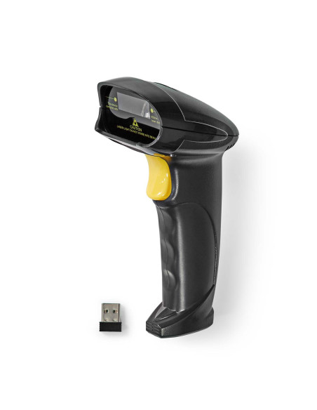 NEDIS Lecteur de Codes-Barres Sans Fil Laser Linéaire 1D Alimenté Par Pile Ou Port USB