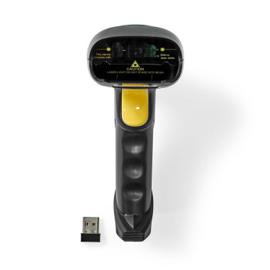 NEDIS Lecteur de Codes-Barres Sans Fil Laser Linéaire 1D Alimenté Par Pile Ou Port USB