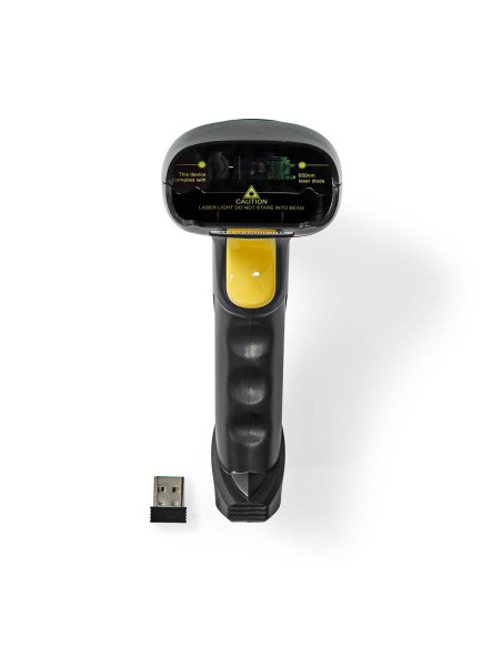 NEDIS Lecteur de Codes-Barres Sans Fil Laser Linéaire 1D Alimenté Par Pile Ou Port USB