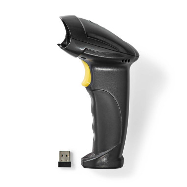 NEDIS Lecteur de Codes-Barres Sans Fil Laser Linéaire 1D Alimenté Par Pile Ou Port USB