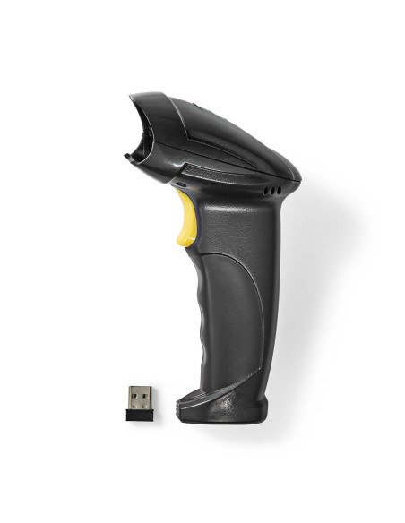NEDIS Lecteur de Codes-Barres Sans Fil Laser Linéaire 1D Alimenté Par Pile Ou Port USB
