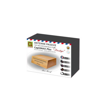 ANTENGRIN Captimax Plus Prestige Antenne TNT HD Intérieur Bois Compacte