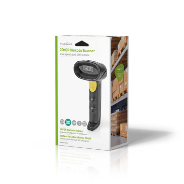 NEDIS Lecteur de Codes-Barres CMOS Filaire Linéaire 1D/2D/QR Port USB