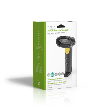 NEDIS Lecteur de Codes-Barres CMOS Filaire Linéaire 1D/2D/QR Port USB