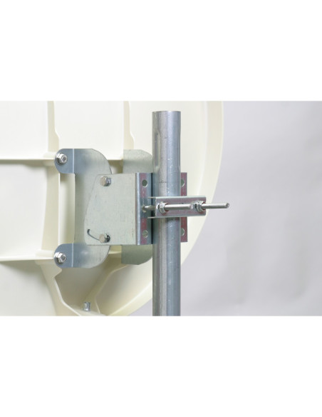 Pack HDSAT Parabole Satellite Fibre 60cm + LNB Single + Décodeur Satellite HD TNTSAT ASTRA + Carte + Bras coudé