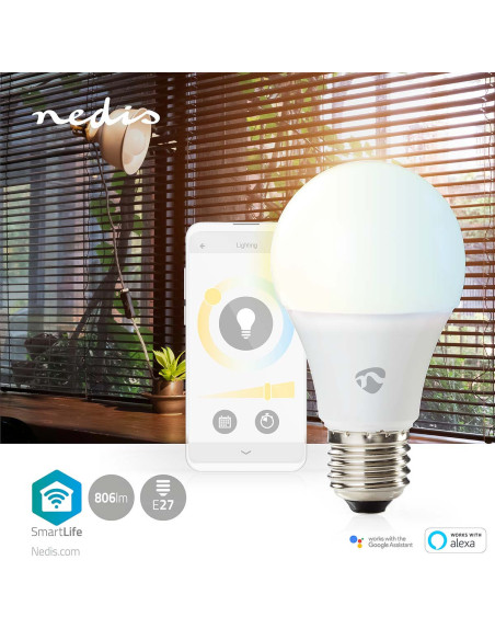 NEDIS Ampoule SmartLife Wi-Fi E27 806lm 9 W Blanc chaud à frais