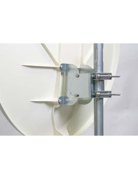 Pack HDSAT Parabole Satellite Fibre 85cm + LNB Single + Décodeur Satellite HD TNTSAT ASTRA + Carte + Bras coudé