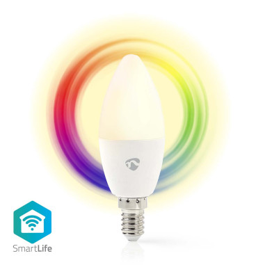 NEDIS Ampoule SmartLife Toute Couleur Wi-Fi E14 470lm 4.9W Blanc Chaud à Frais