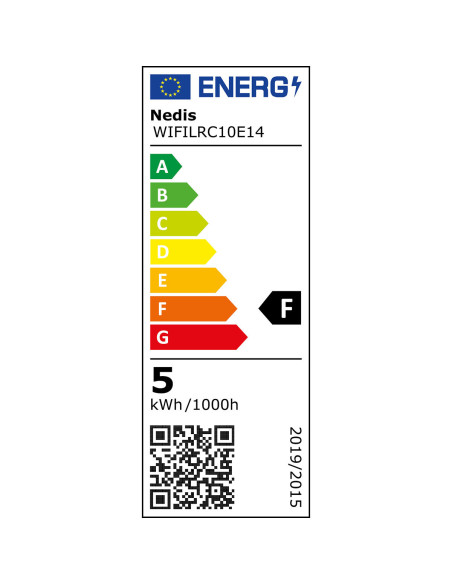 NEDIS Ampoule SmartLife Toute Couleur Wi-Fi E14 470lm 4.9W Blanc Chaud à Frais