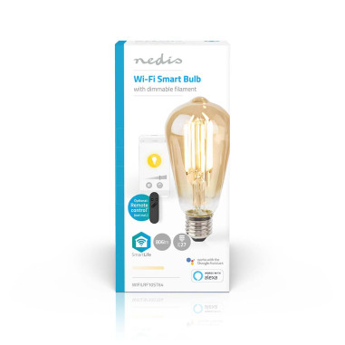NEDIS Ampoule LED E27 SmartLife A Intensité Variable Wi-Fi IOS Android 7W Blanc