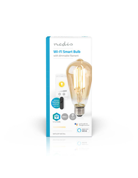 NEDIS Ampoule LED E27 SmartLife A Intensité Variable Wi-Fi IOS Android 7W Blanc