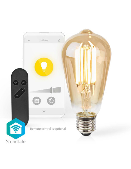 NEDIS Ampoule LED E27 SmartLife A Intensité Variable Wi-Fi IOS Android 7W Blanc