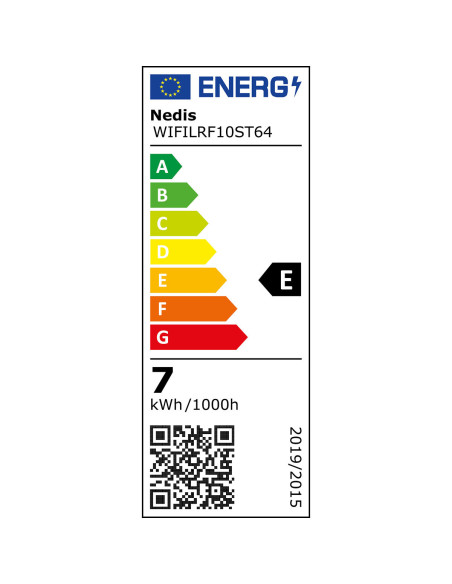 NEDIS Ampoule LED E27 SmartLife A Intensité Variable Wi-Fi IOS Android 7W Blanc