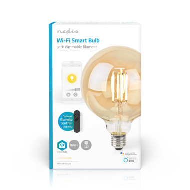 NEDIS LED SmartLife A Intensité Variable Wi-Fi Android IOS E27 7 W  Blanc Chaud