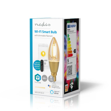 NEDIS LED SmartLife A Intensité Variable Wi-Fi E14  4.9 W  Blanc Chaud