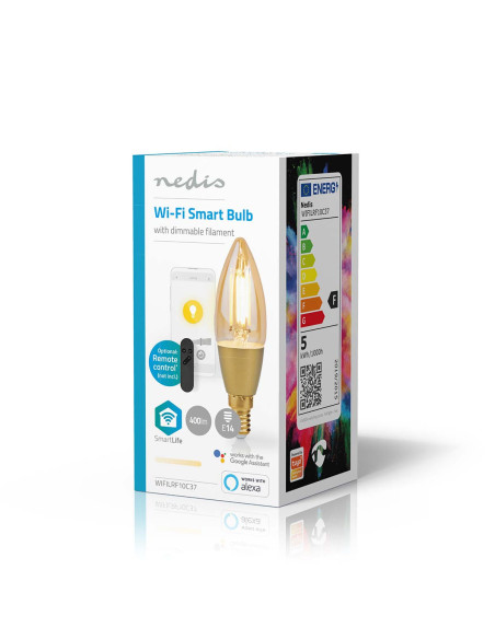 NEDIS LED SmartLife A Intensité Variable Wi-Fi E14  4.9 W  Blanc Chaud