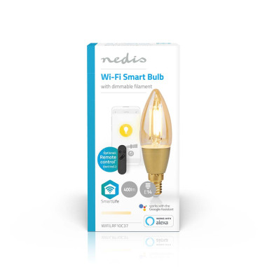 NEDIS LED SmartLife A Intensité Variable Wi-Fi E14  4.9 W  Blanc Chaud