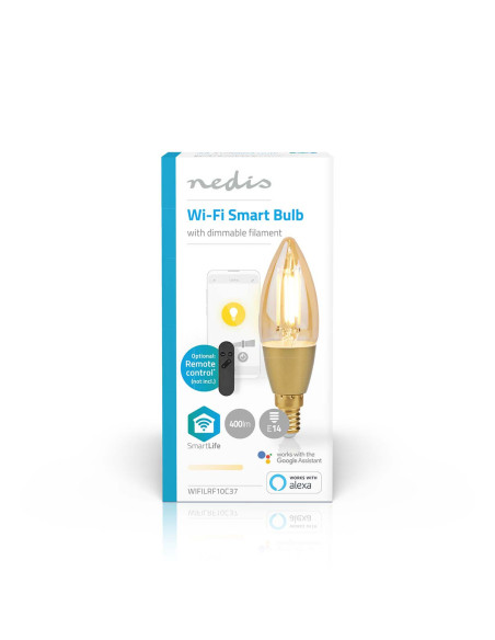 NEDIS LED SmartLife A Intensité Variable Wi-Fi E14  4.9 W  Blanc Chaud