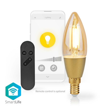 NEDIS LED SmartLife A Intensité Variable Wi-Fi E14  4.9 W  Blanc Chaud